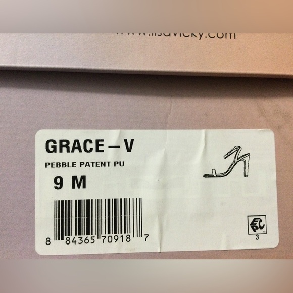 Lisa Vicky Grace V Pebble Grey Patent Heels Size 9M - Picture 10 of 10